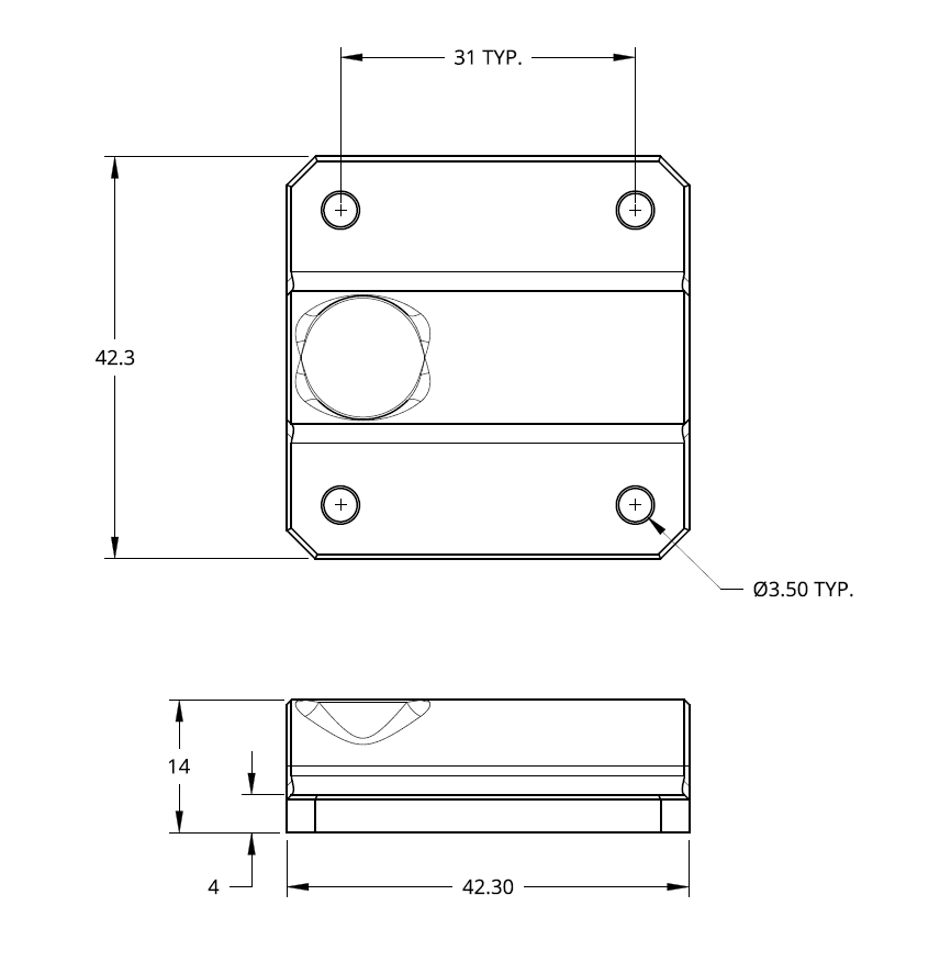 ENP DyzeXtruder Cooling Block Drawings