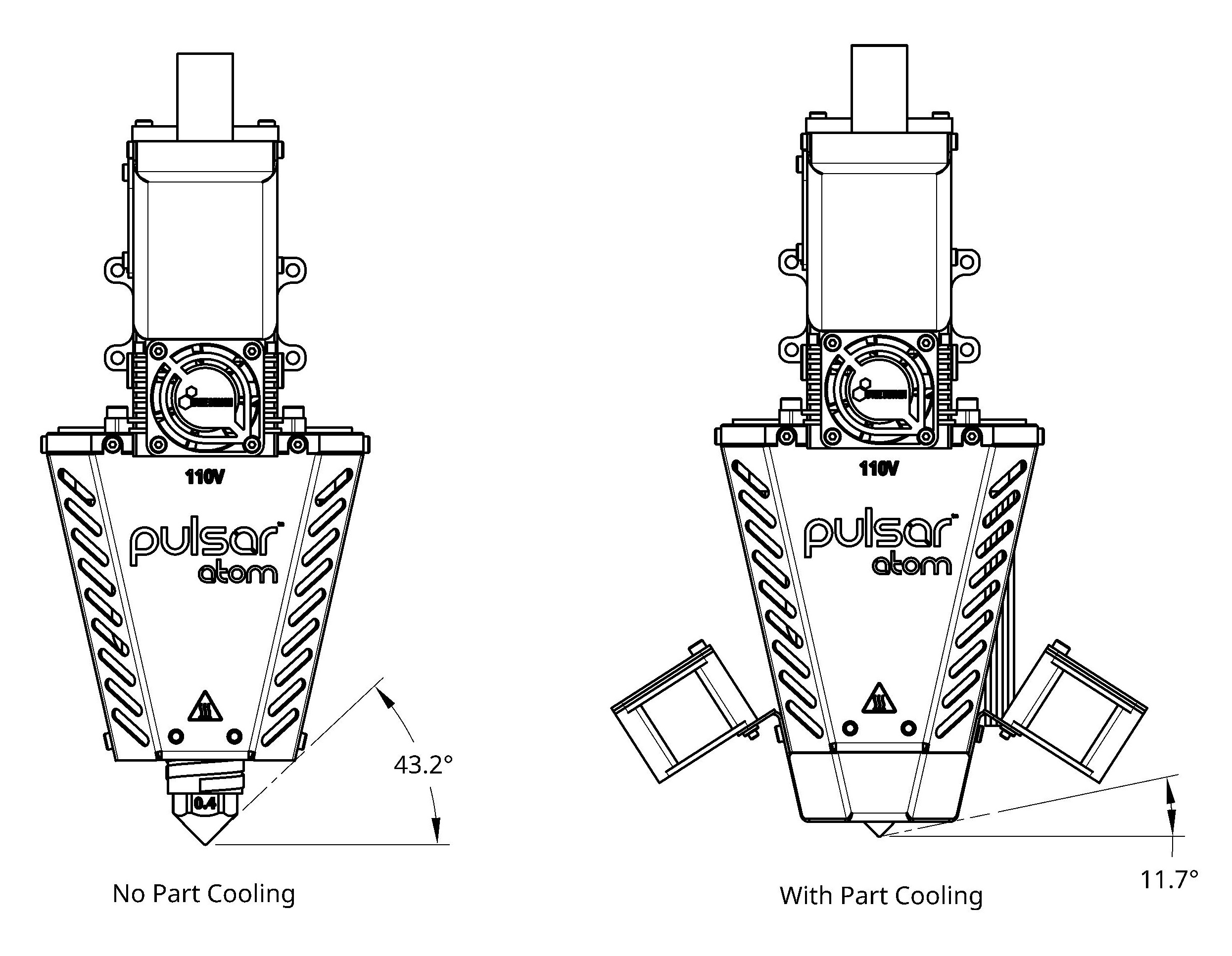 Pulsar Atom Angled Printing