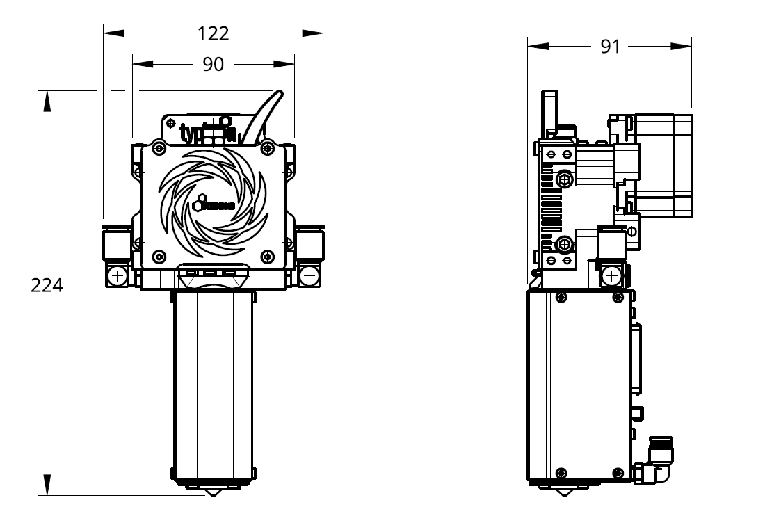 Typhoon™ LCX Extruder Drawings