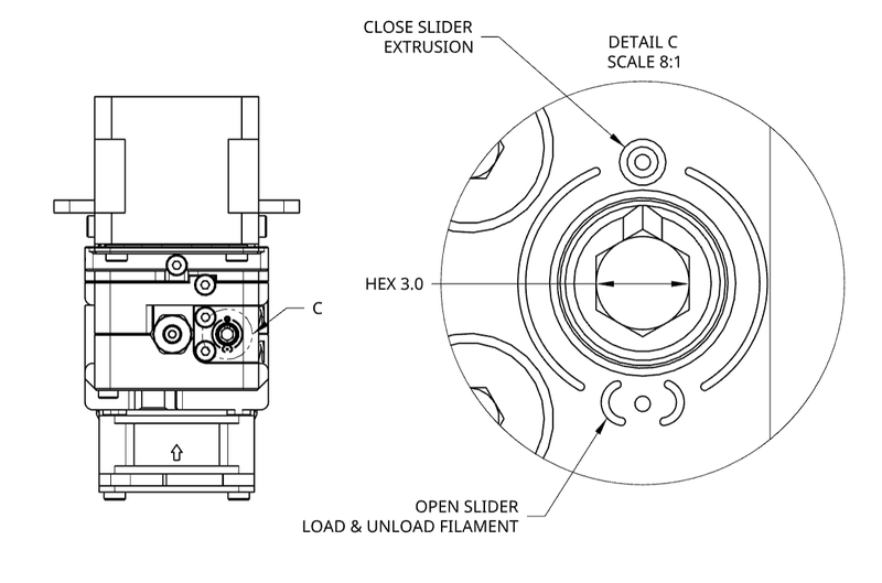 Zephyr Extruder Cam Settings Diagram