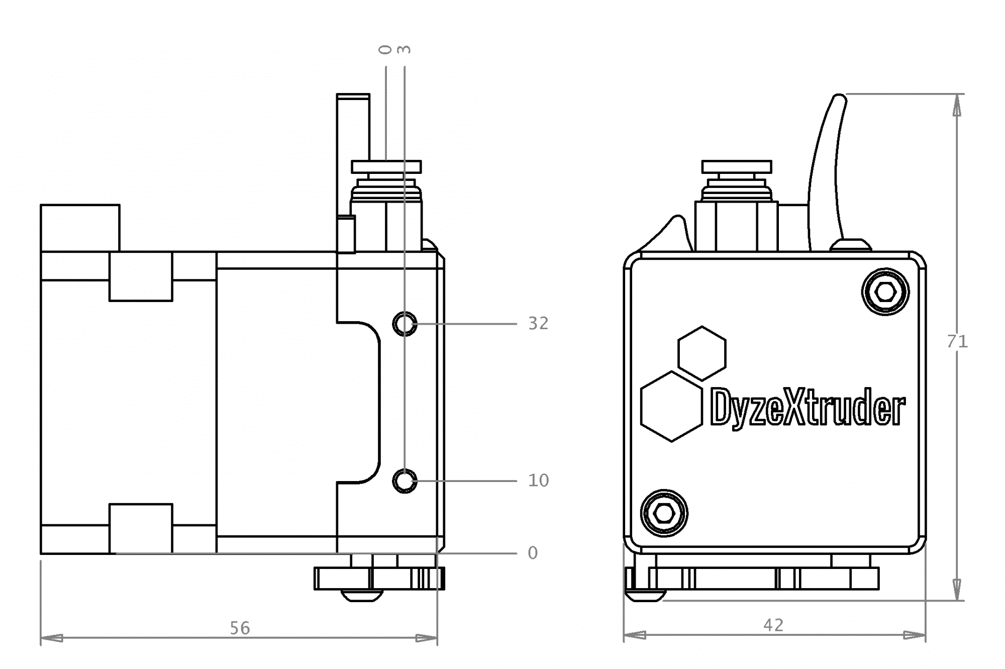 DyzeXtruder-GT Drawings