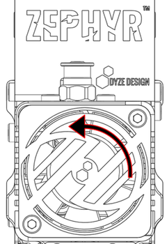 Zephyr Extruder Fan Rotation (counterclockwise)