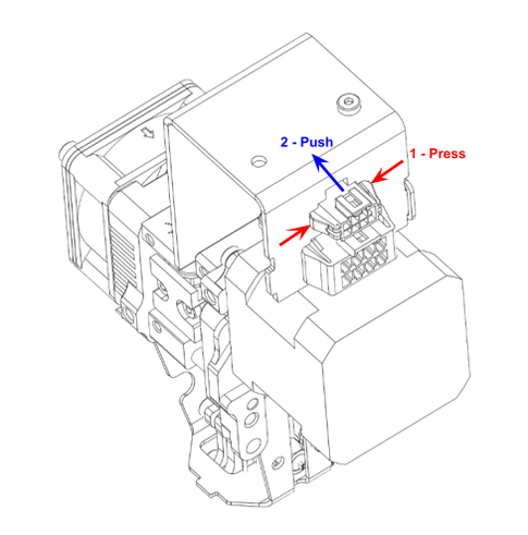 Zephyr Part Cooling Installation - Remove Molex Connector