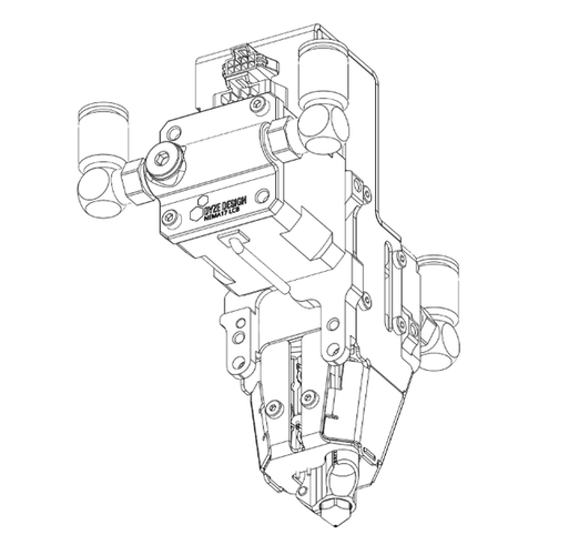 Zephyr Water Cooling Block from Back view