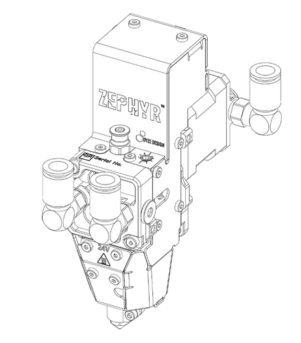 Zephyr Water Cooling Block from Front view