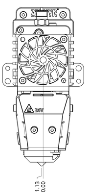 Zephyr Nozzle Axis - 1.13mm offset from center